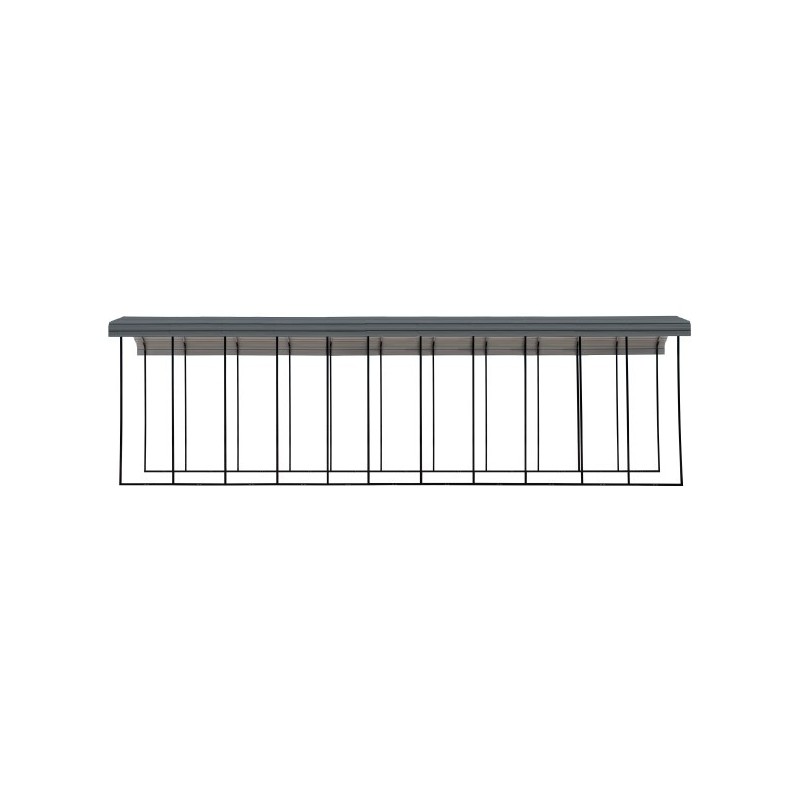 Arrow 14x51x14 Steel RV Carport Kit - Charcoal (CPHC145114)