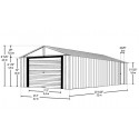 Arrow Vinyl Murryhill 12x17 Garage Steel Storage Shed Kit (BGR1217FG)