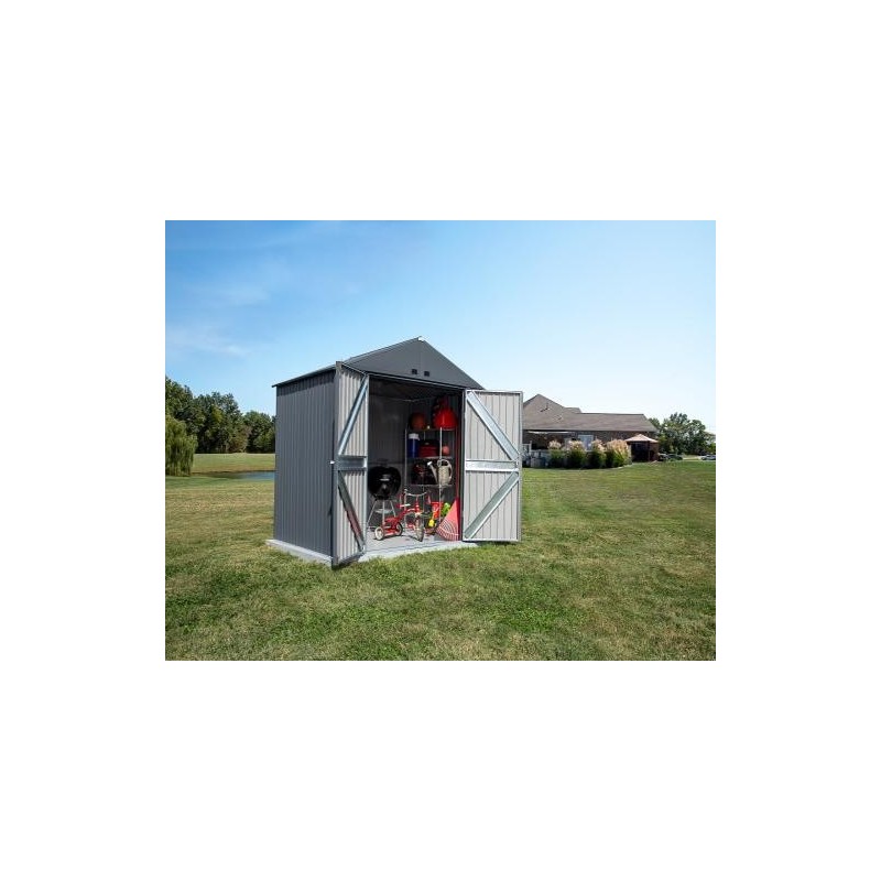 Arrow Elite 8x6 Metal Storage Shed Kit - Anthracite (EG86AN)