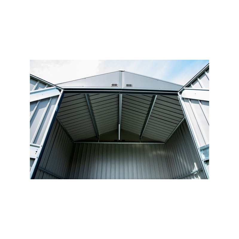Arrow Elite 8x6 Metal Storage Shed Kit - Anthracite (EG86AN)