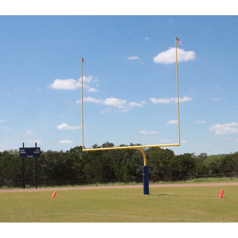 Gared RedZone 4-1/2" O.D., 23' 4" Crossbar, High School Football Goalposts, Yellow  (FGHS45IGY)