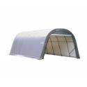 Shelter Logic 12x28x8 Round Style Shelter, Grey (76632)