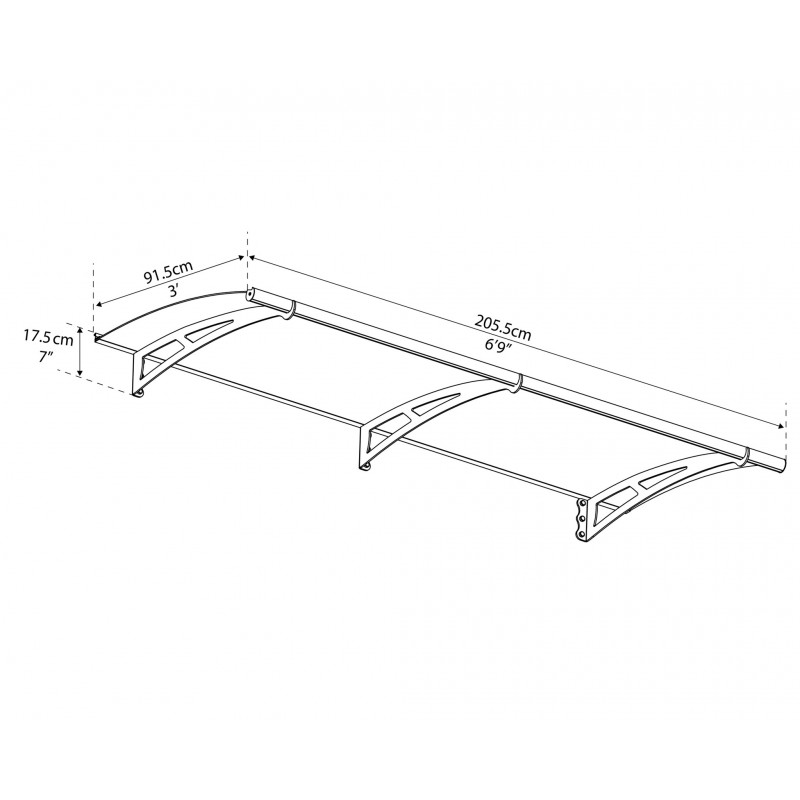 Palram Aquila 2050 Awning Kit - Clear (HG9510)
