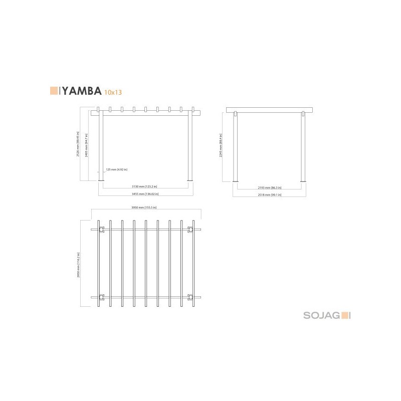 Sojag Yamba 10x13 Pergola Kit (500-9166866)