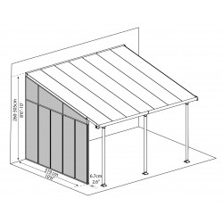 Palram Feria 10' Patio Cover Sidewall Kit - White (HG9005)