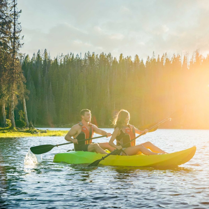 Lifetime Manta 100 Tandem Kayak w/ Paddles - Yellow Lime (91071)