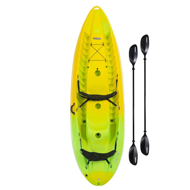 Lifetime Manta 100 Tandem Kayak w/ Paddles - Yellow Lime (91071)