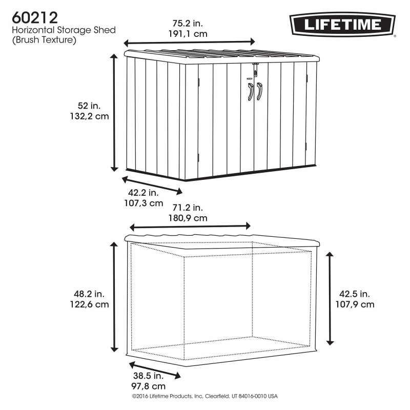 Lifetime Horizontal Storage Shed (60212)