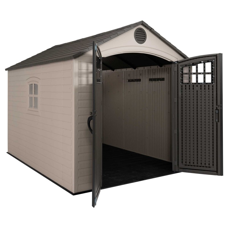Lifetime 8x10 Outdoor Plastic Storage Shed with Skylights & Window (60332)