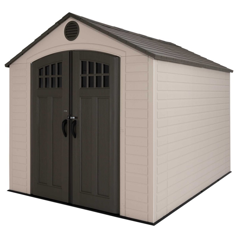 Lifetime 8x10 Outdoor Plastic Storage Shed with Skylights & Window (60332)