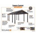 Sojag Samara 50G 12x20 Steel Carport Kit (500-9165838)