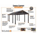 Sojag Samara 50G 12x20 Steel Carport Kit (500-9165838) Sojag Samara 50G 12x20 Steel Carport Kit (500-9165838)