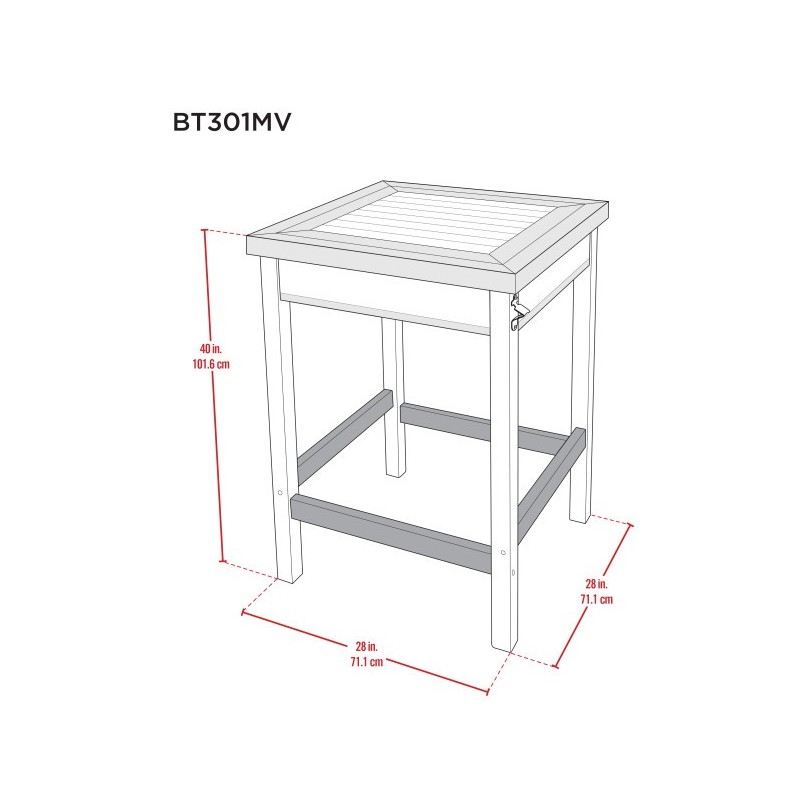 Margaritaville Bistro Table with Beverage Tub (BT301MV-1)