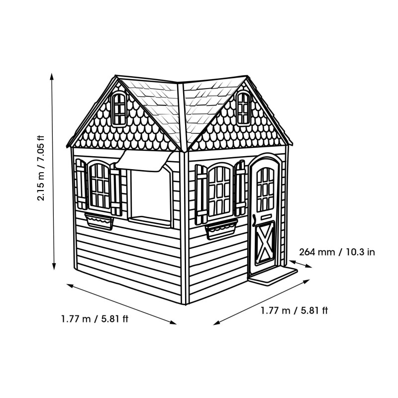 Lifetime 6x6x7 Outdoor Playhouse Kit (290980)