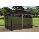 Sojag 10x10 Genova Gazebo Kit - Dark Brown (500-9165036)