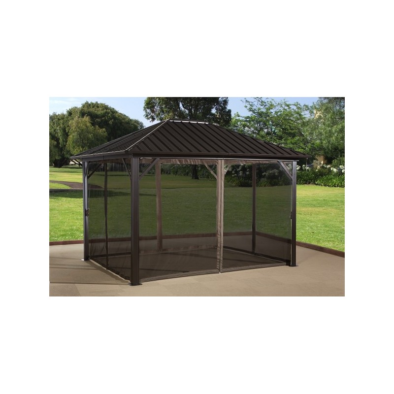 Sojag 10x14 Genova Gazebo Kit - Dark Brown (500-9165043)