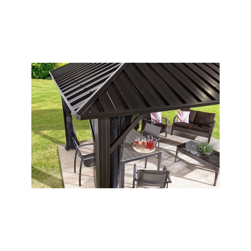 Sojag 10x14 Genova Gazebo Kit - Dark Brown (500-9165043)