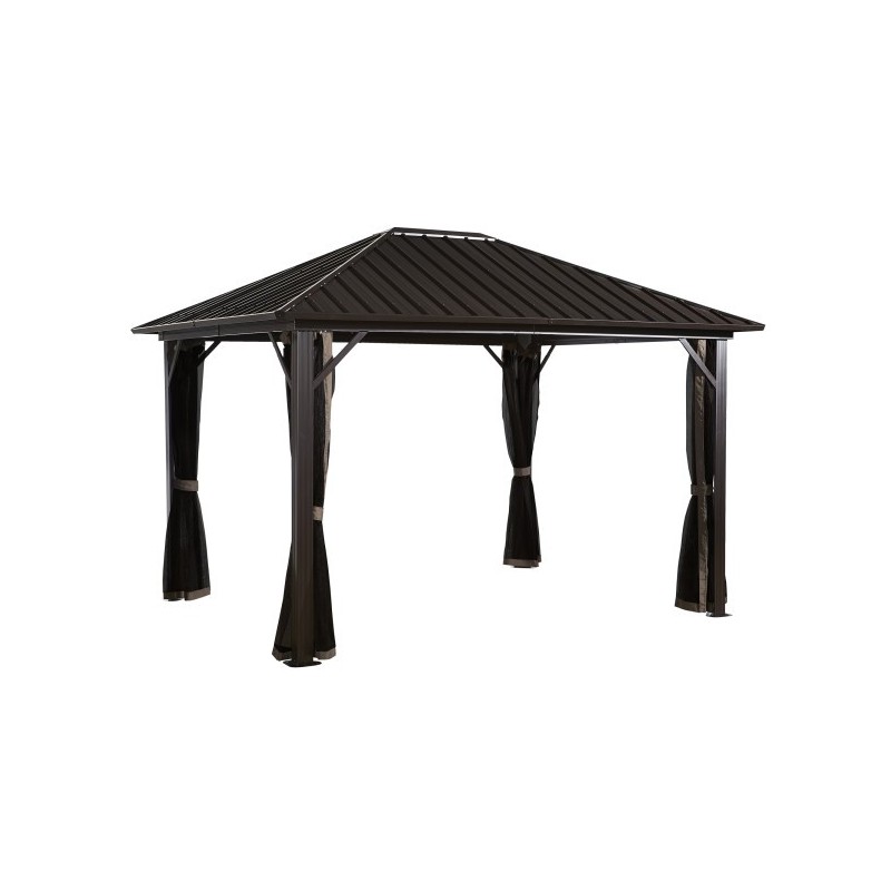 Sojag 10x14 Genova Gazebo Kit - Dark Brown (500-9165043)