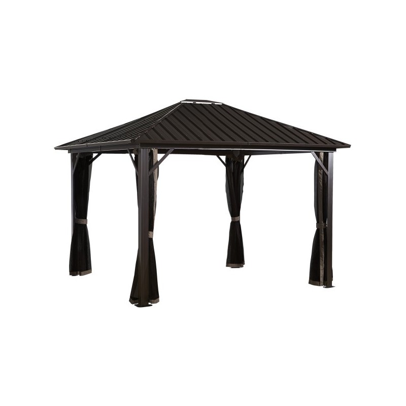 Sojag 12x12 Genova Gazebo Kit - Dark Brown (500-9165050)