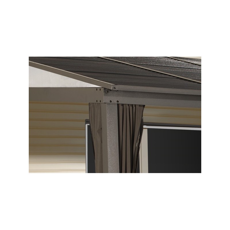 Sojag 10x14 Portland Wall-Mounted Gazebo Kit - Dark Brown (500-9163551)