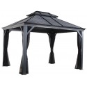 Sojag 12x14 Mykonos II Double Roof Gazebo Kit - Dark Gray (500-9165357)