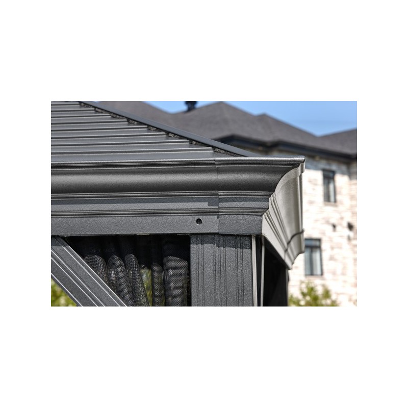 Sojag 12x16 Mykonos II Double Roof Gazebo Kit - Dark Gray (500-9165227)