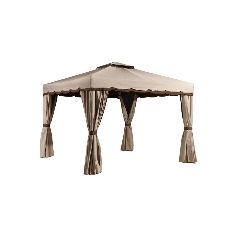 Sojag 10x10 Roma Gazebo Kit - Beige w/ Brown Trim (500-9165388)