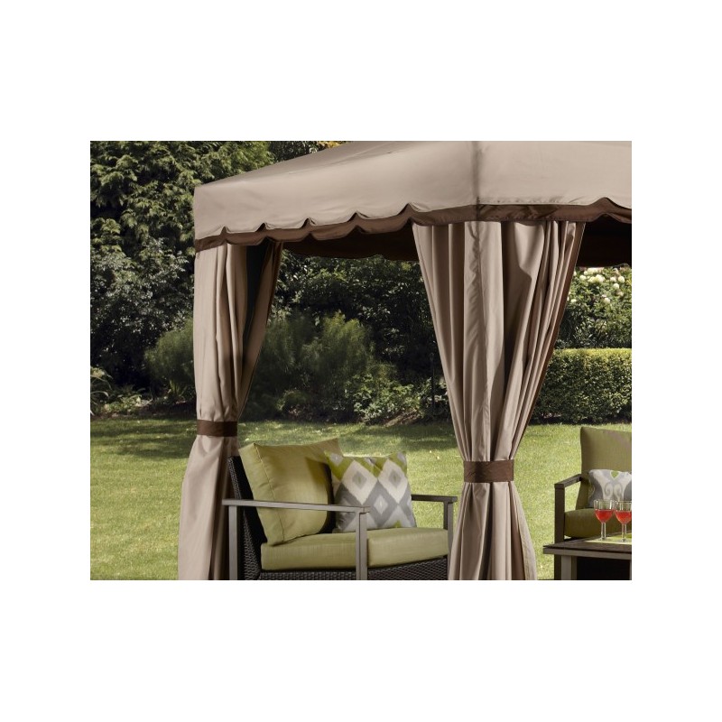 Sojag 10x10 Roma Gazebo Kit - Beige w/ Brown Trim (500-9165388)