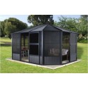 Sojag 12x15 Charleston Solarium Gazebo Kit - Dark Gray (445-9163001)