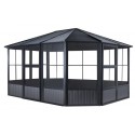 Sojag 12x15 Charleston Solarium Gazebo Kit - Dark Gray (445-9163001)