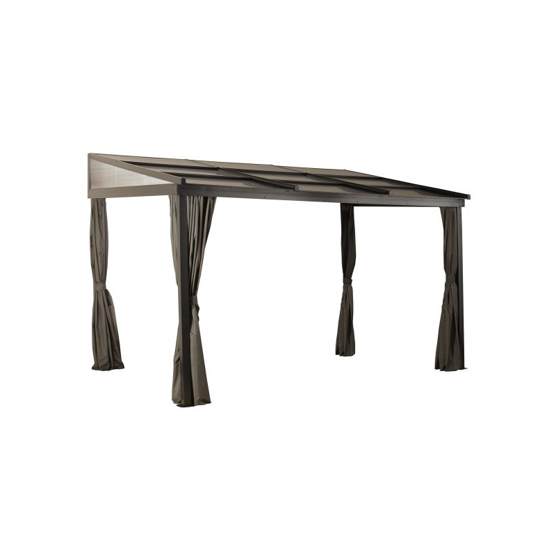 Sojag 10x12 Budapest Wall-Mounted Gazebo Kit - Dark Brown (500-9165234)
