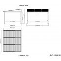 Sojag 10x12 Francfort Wall-Mounted Gazebo Kit - Dark Brown (500-9165241)