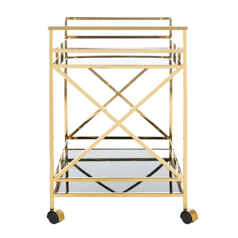Safavieh Kehlani 2 Shelf Bar Cart - Jade/Gold - Owners Favorite!