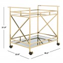 Safavieh Kehlani 2 Shelf Bar Cart - Jade/Gold - Owners Favorite!