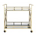 Safavieh Kehlani 2 Shelf Bar Cart - Jade/Gold - Owners Favorite!