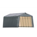 Shelter Logic 12x28x8 Peak Style Shelter, Grey (76432)