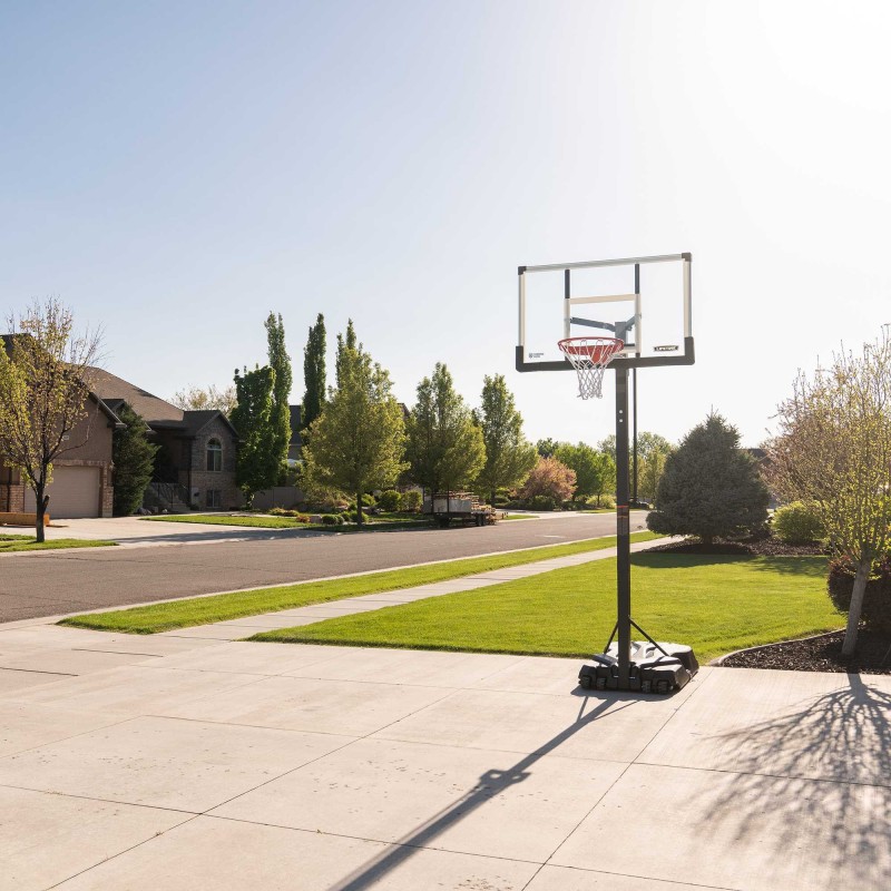 Lifetime 54-inch Tempered Glass Adjustable Portable Basketball Hoop (90734)