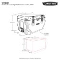Lifetime 65 Quart High Performance Cooler - Khaki (91070)