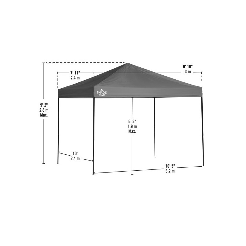 Quik Shade 8x10 Shade Tech Canopy Kit - Red (157384DS)