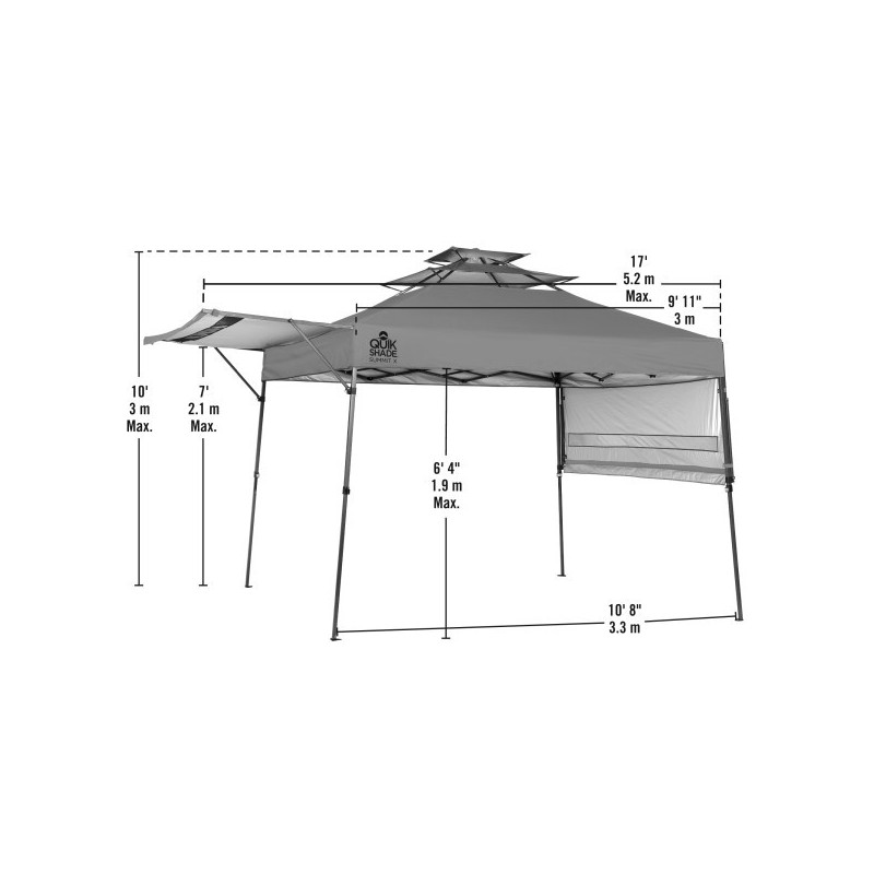 Quik Shade 10x17 Summit SX170 Canopy Kit - Taupe (157416DS)