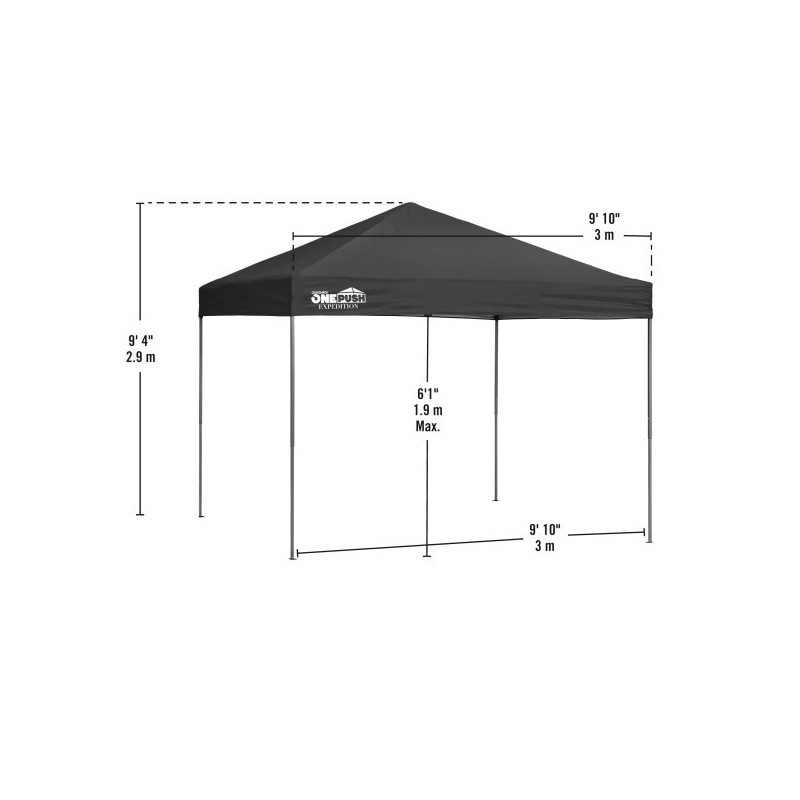 Quik Shade 10x10 Expedition EX100 One Push Canopy Kit - White (167403DS)