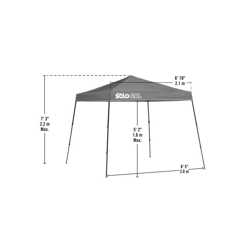 Quik Shade 9x9 Solo Steel 50 Canopy Kit - Black (167558DS)