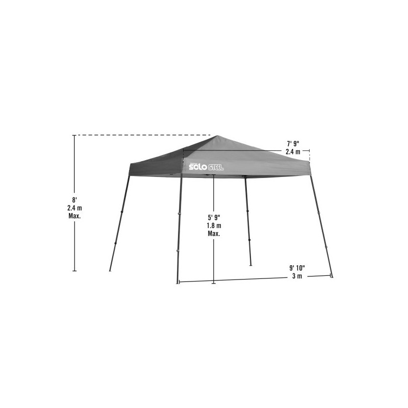 Quik Shade 10x10 Solo Steel 64 Canopy Kit - Khaki (167540DS)