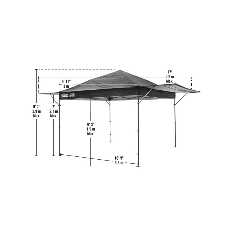 Quik Shade 10x17 Solo Steel 170 Canopy Kit - Olive (167550DS)
