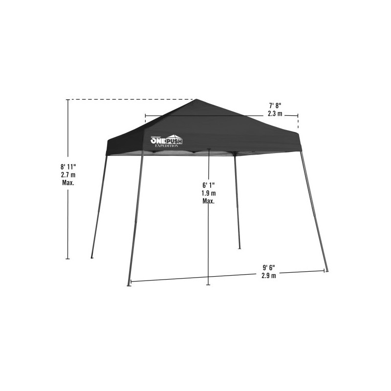 Quik Shade 10x10 Expedition EX64 One Push Canopy Kit - Charcoal (167551DS)