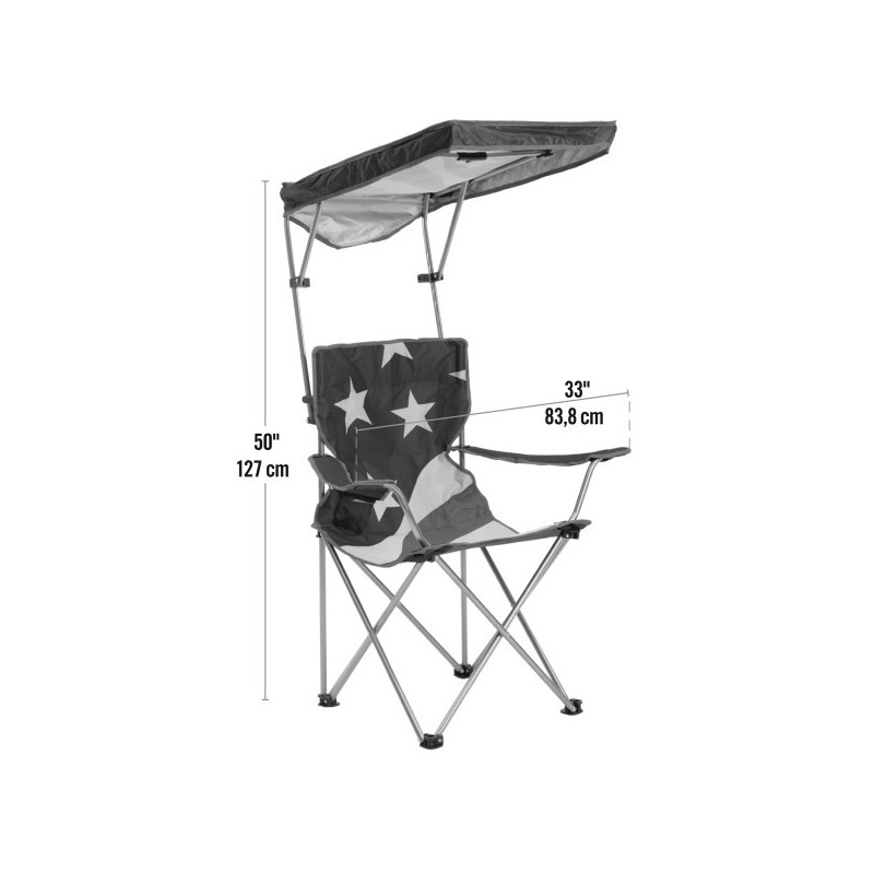Quik Shade US Flag Shade Folding Chair (160086DS)