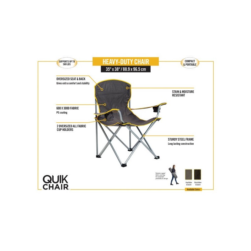 Quik Shade Heavy Duty Folding Chair - Gray (150239DS)