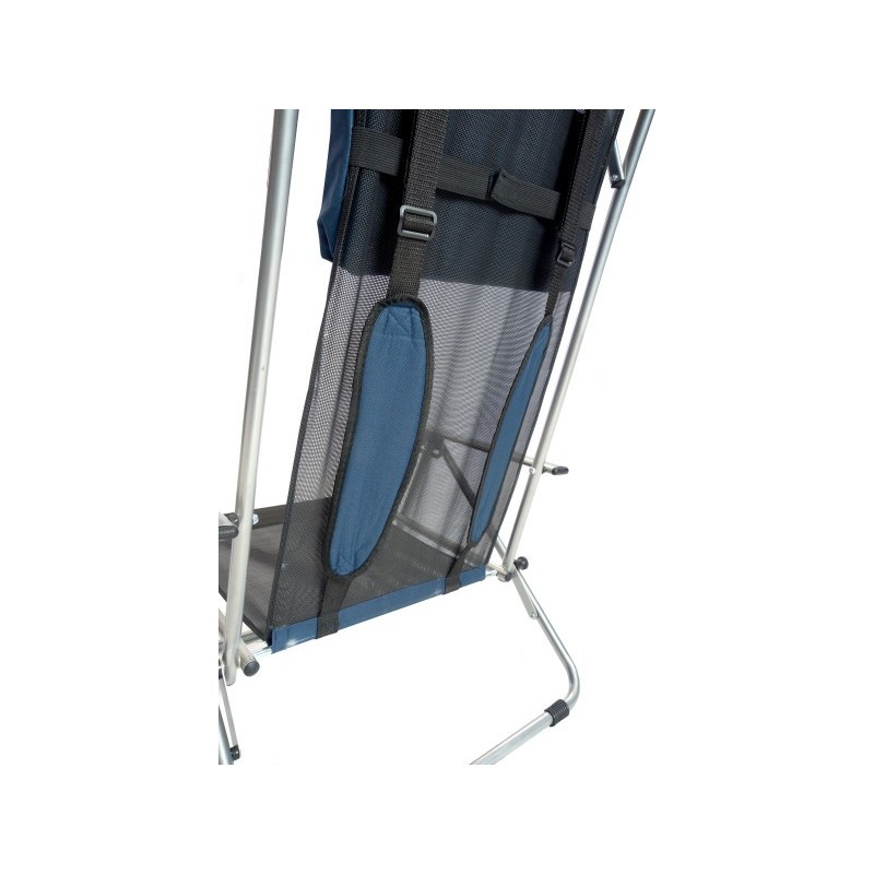 Quik Shade Beach Recliner Shade Folding Chair - Navy / White (142038DS)