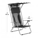 Quik Shade Beach Recliner Shade Folding Chair - Navy / White (142038DS)