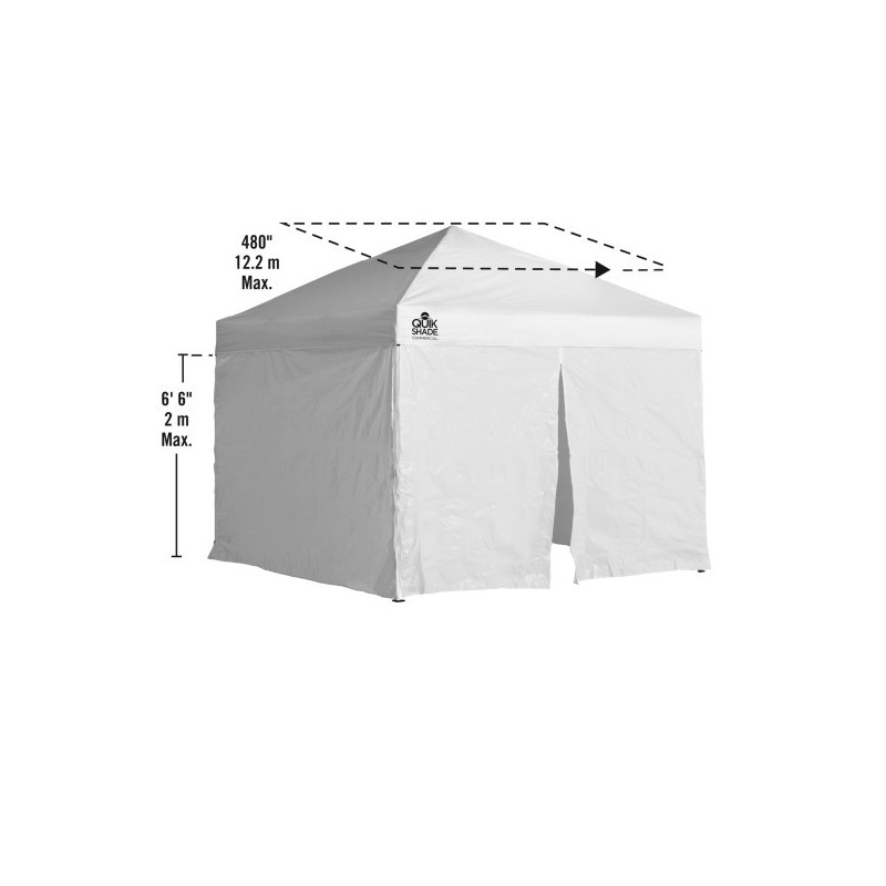 Quik Shade Wall Panel Kit for WE100/C100/SX100 Canopies - White (137074DS)